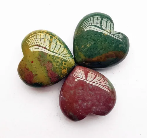 Vista 7 de 3 piezas de labradorita negra natural de bolsillo para el pulgar de la palma de la palma de cristal curativo del corazón, piedras de preocupación