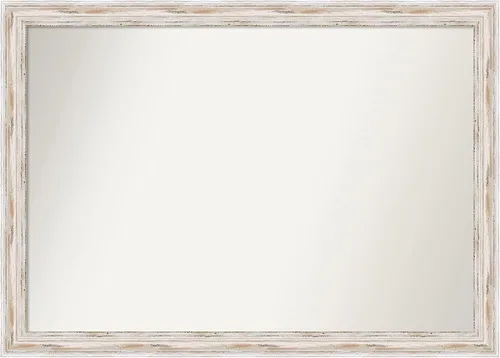 Vista 255 de Amanti Art Espejo personalizado, espejo de baño estrecho Alexandria White Wash, espejo de pared o espejo de tocador de baño sobre el fregadero