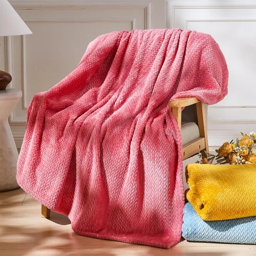 Vista 69 de NEWCOSPLAY Manta de Tiro Súper Suave Aqua Franela Sedosa Premium Fleece con Patrón de Hojas Ligera Manta de Cama para Uso en Todas las Estaciones