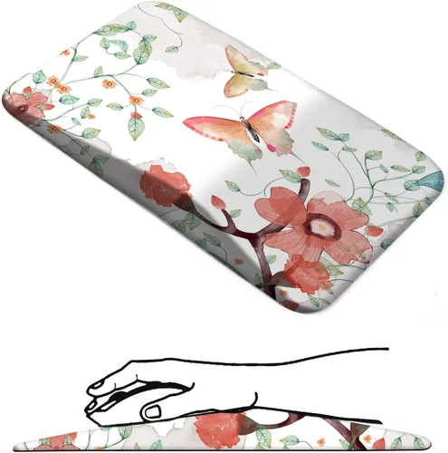 Vista 8 de AIMSA Alfombrilla de mouse con soporte para reposamuñecas, ergonómica, diseño de espuma viscoelástica, alivio del dolor, cómoda base de poliuretano