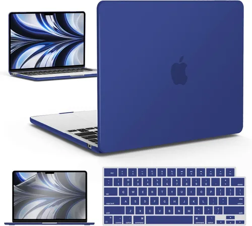 Vista 45 de IBENZER Funda para MacBook Air de 13 pulgadas 2026 2025 2024 2023 2022 M4 A3240 M3 A3113 M2 A2681, funda rígida con cubierta de teclado ScreenFilm