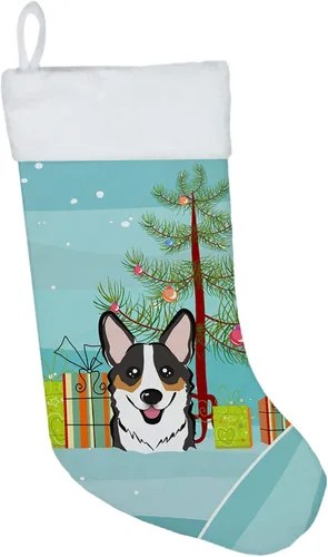 Vista 33 de Caroline's Treasures BB1590CS Árbol de Navidad y Alaskan Malamute Calcetines de Navidad para colgar en la chimenea, decoración de fiesta de Navidad