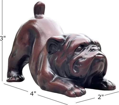 Vista 6 de Figura de bulldog inglés – Escultura de mejor amigo de Mans – Bonita estatua de perro de resina – Pisapapeles para decoración del hogar de oficina