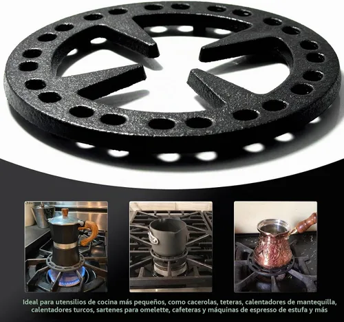 Vista 5 de Gas Stove Cast Iron Ring Reducer 5 inch for Coffee Pots, 2 Pack