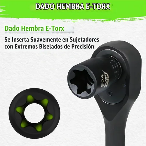 Vista 5 de SUNHAMCKP - Juego de 31 puntas y dados Torx, 14 puntas de estrella (T8- T70) y 13 enchufes E-Torx (E4-E24) y 4 adaptadores de enchufe de impacto