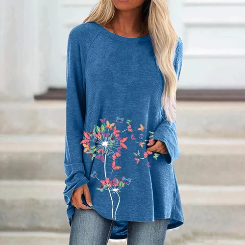 Vista 2 de Womens Exercise Tops,Womens Tunic Tops Fall Fashion Long Sleeve T Shirts Cute Loose Fit Tshirt Casual Dressy Blouses