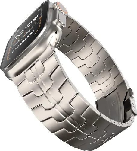 Vista 8 de LULULOOK Titanium Ultra 3 Watch Band - Grade 2 Titanium Metal Band for Men, Compatible with Apple Watch Ultra 3/ Ultra 2/ Ultra 49mm, Series 11/10