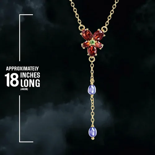 Vista 3 de The Noble Collection Hermione Granger - Collar de cristal rojo, chapado en oro, no aplicable