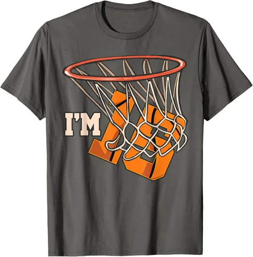 Vista 89 de Camiseta número 15 con temática de baloncesto para fiesta de cumpleaños, Negro, S
