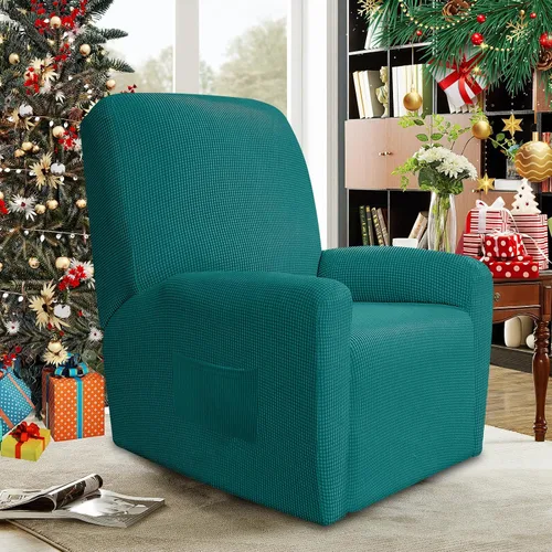 Vista 2 de JIVINER Fundas súper elásticas para sillas reclinables, de elastano, suave, con bolsillos, protector de muebles reclinables