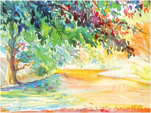 Vista 2 de UCreate Papel de acuarela, blanco, paquete, 140 lb., 9" x 12", 50 hojas