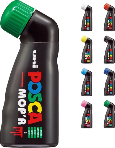 Vista 13 de Uni® POSCA MOP'R PCM-22 - Rotuladores de pintura a base de agua, punta redonda (3.0-19.0mm), colores surtidos, pack de 8 Multilcolor