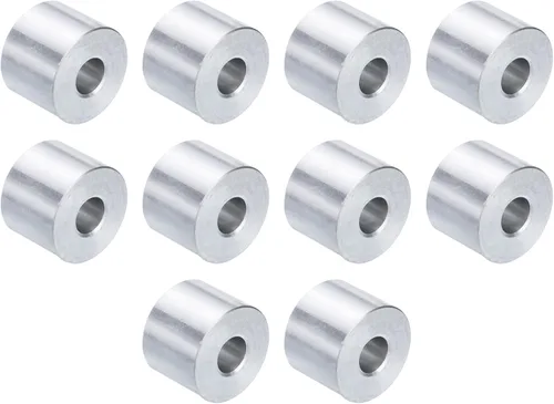 Vista 37 de uxcell 10 piezas de espaciador de aluminio con 1/2" de diámetro interno x 1" de diámetro exterior x 1" de longitud, con acabado liso, espaciador