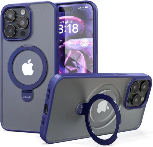 Vista 9 de Crave Funda con soporte para iPhone 15 Pro Max, compatible con MagSafe, protección a prueba de golpes con función atril para Apple iPhone 15 Pro Max