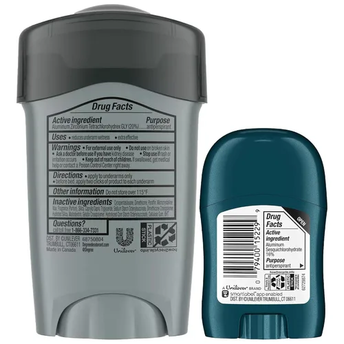 Vista 2 de Degree Desodorante para hombres, protección clínica, paquete de 4, antitranspirante Sport Strength 72H, suave sólido + desodorante