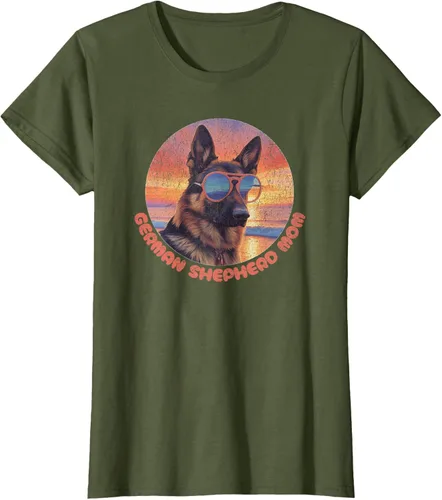 Vista 7 de Divertida camiseta de pastor alemán mamá, GSD Schäferhund, mamá, mamá, Negro