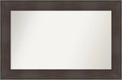 Vista 30 de Amanti Art Espejo personalizado, espejo de baño de veta de madera rústica William, espejo de pared o espejo de tocador de baño sobre el fregadero