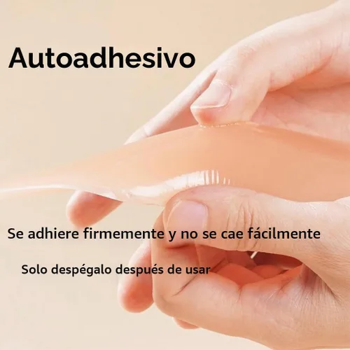 Vista 5 de Almohadillas adhesivas de silicona para pantorrillas, corrector de pantorrillas, suave e invisible para piernas delgadas o torcidas Transparente
