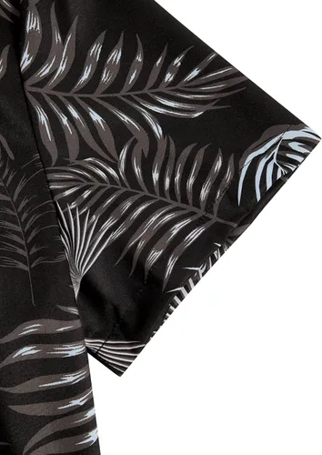 Vista 4 de Verdusa Camisas de manga corta con botones y estampado tropical para hombre