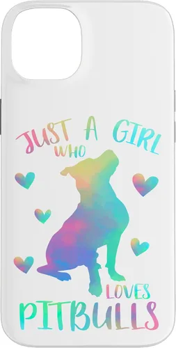 Vista 15 de Just a Girl Who Loves Pitbulls Watercolor Cute Pitbull Case for iPhone 17