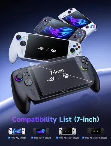 Vista 3 de JSAUX Protector de pantalla antirreflejos para ROG Xbox Ally/ROG Xbox Ally X (2025) / ROG Ally 2-Pack, vidrio templado mate de dureza 9H con marco