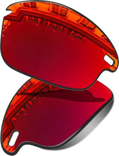 Vista 13 de Lenses Replacement for Oakley Fast Jacket OO9097 71mm Sunglass - Confirm Fit Scratch Resistant Abrigo de espejo negro polarizado