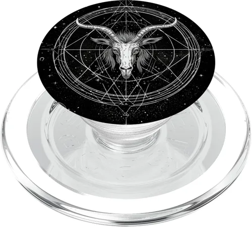Vista 8 de Occult Witchy Celestial Baphomet PopSockets PopGrip intercambiables