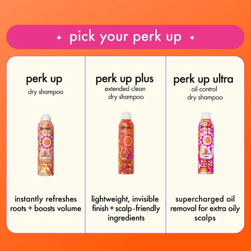 Vista 9 de amika perk up plus extended clean dry shampoo lightweight + buildable, extend time even further between wash days, invisible finish + no white