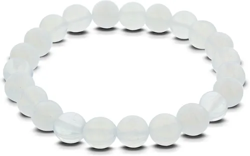 Vista 553 de Gem Avenue Handmade Round Bead Stretch Bracelet Unisex Natural Stone Beaded Jewelry for Men & Women, Elastic Wristband for Daily Wear