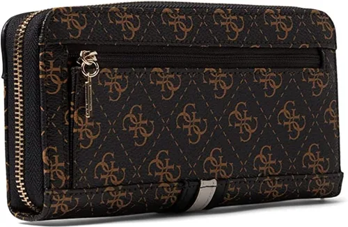 Vista 2 de GUESS Noelle Cartera grande con cremallera alrededor marrón, multicolor, talla única