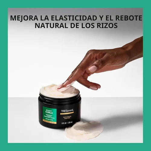 Vista 3 de TRESemmé Bouncy Curls - Máscara para el cabello multitarea con péptido 8 fl