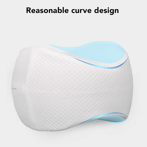 Vista 8 de Between Legs - Almohada lateral de espuma viscoelástica para la rodilla, funda extraíble, lavable, para dormir, para embarazo, ciática (blanco)