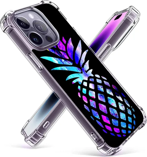 Vista 18 de Funda de protección contra caídas para iPhone 14 Plus de 6.7", oro rosa Negro Retro Juego