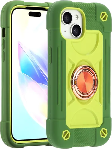 Vista 54 de MARKILL Funda compatible con iPhone 14 Pro de 6.1 pulgadas con soporte de anillo integrado, protección contra caídas de grado militar, carcasa Palta