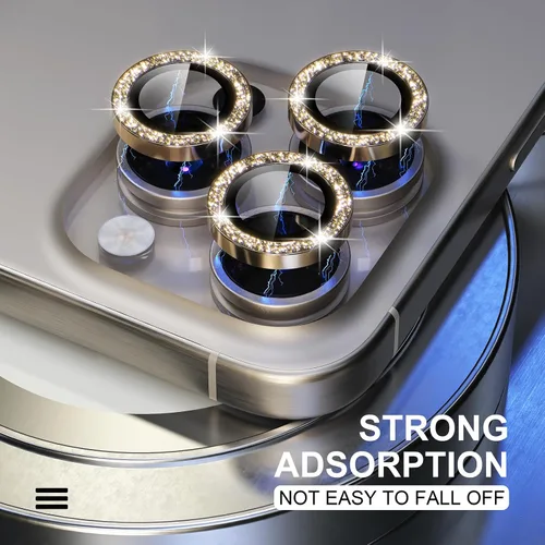 Vista 446 de Choiche Compatible para iPhone 16 Pro/iPhone 16 Pro Max Protector de Lente de Cámara, Vidrio Templado 9H Protector de Pantalla de Cubierta de Cámara