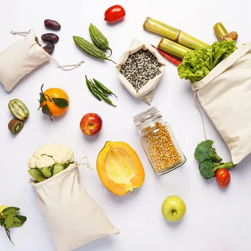 Vista 3 de 100 piezas bolsas de muselina de algodón premium de 2 x 3 pulgadas con doble cordón, bolsas reutilizables de algodón natural con cordón, bolsas