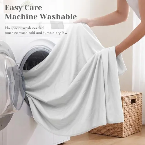 Vista 28 de Comfort Spaces Sábanas de percal 100% algodón, tamaño individual XL, 3 Adelia Gris