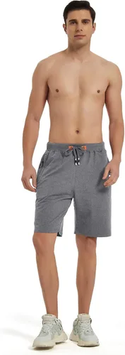 Vista 5 de GEEK LIGHTING Mens Shorts Casual Comfortable Workout Shorts Drawstring Zipper Pockets Elastic Waist
