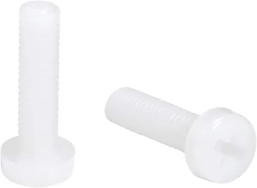 Vista 7 de uxcell M6x30mm Roscado Nylon Phillips Cruz Pan Cabeza Tornillos Tornillos de Máquina Blanco 50