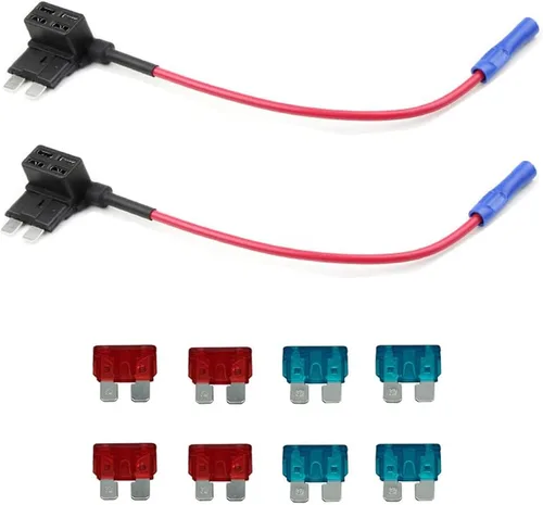 Vista 11 de Adaptador TAP de fusible para automóvil de calibre 16, 2 piezas, para fusibles tipo cuchilla de perfil bajo + 8 piezas de mini fusible de perfil