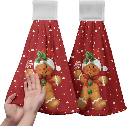 Vista 15 de Honey Bee - Juego de 2 toallas colgantes de cocina de verano con lunares y lazo para colgar, toallas de cocina de granja amarillas, suaves