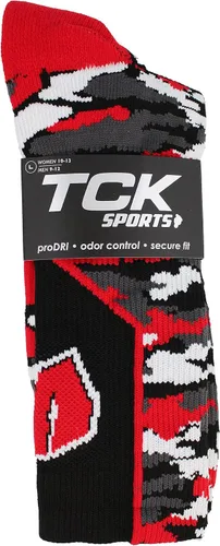 Vista 4 de TCK NCAA Woodland Camo Crew Socks – Officially Licensed Collegiate Fan Gear – Durable Cushioned Moisture Wicking Socks