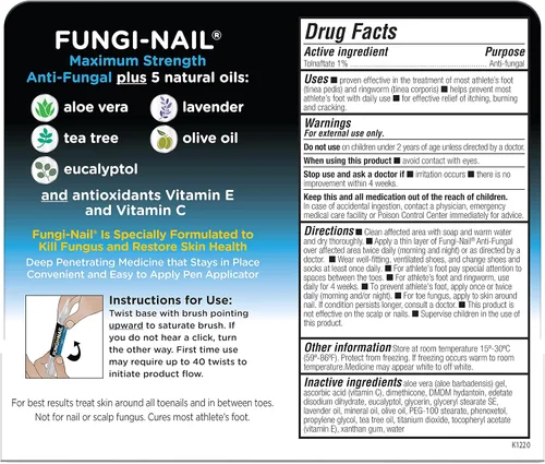 Vista 2 de Fungi-Nail Aplicador en Pluma Solución Antifúngica, Mata los Hongos que Pueden Causar Infecciones en las Uñas y Pie de Atleta con Tolnaftato