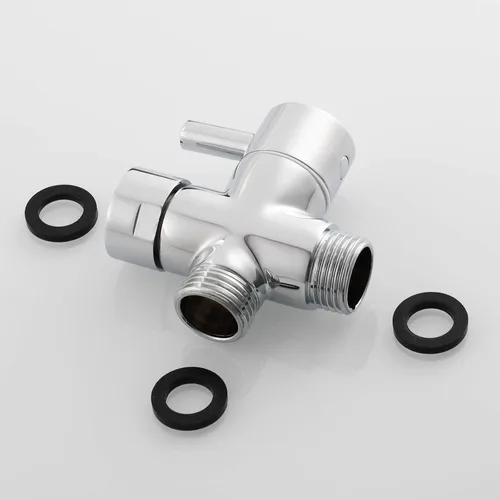 Vista 9 de CIENCIA Válvula desviadora de ducha G1/2" para baño, válvula desviadora de brazo de ducha de latón de 3 vías para ducha de mano, componentes