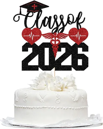 Vista 16 de Decoración para tartas Congrats Masters 2025, decoración de pastel de felicitaciones graduadas, suministros de decoración de fiesta de graduación