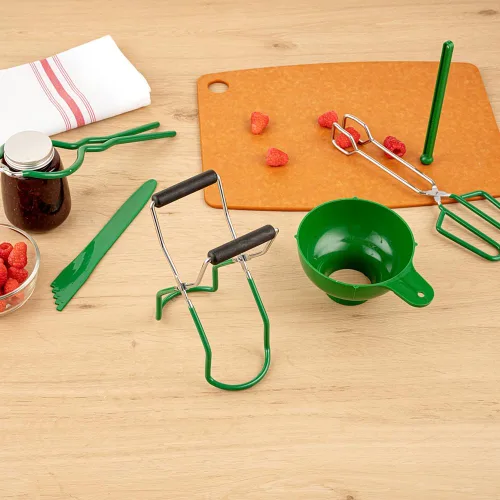 Vista 6 de Restaurantware -Juego de utensilios de enlatado, 1 kit de herramientas de enlatado, juego de 6 piezas, incluye pinza para tarro recubierta