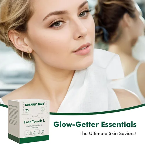 Vista 8 de GRANNY SAYS Toalla facial desechable, 300 unidades/4 cajas, toallas faciales de base biológica de 10 x 8 pulgadas, toallas faciales desechables