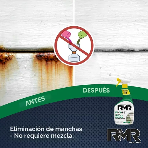 Vista 5 de RMR-86 - Removedor instantáneo de manchas de moho y hongos en aerosol - Fórmula sin refregar, 30 onzas líquidas