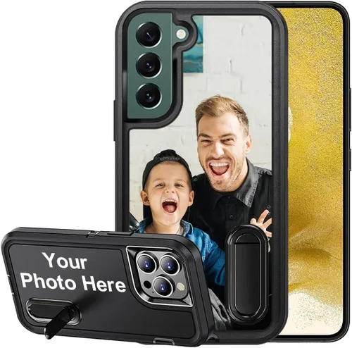 Vista 25 de Funda de teléfono personalizada para Samsung Galaxy S22 5G, funda con soporte incorporado/función atril, cubierta de protección resistente a