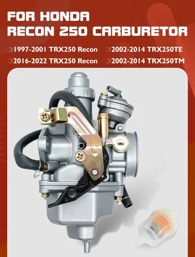 Vista 2 de Aniro Moto Repuesto de carburador para Honda TRX 250 TRX250 Recon TRX250TE TRX250TM ATV Carb